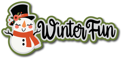 Winter Fun - Scrapbook Page Title Sticker