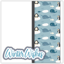 Winter Wishes - Printed Premade Scrapbook Page 12x12 Layout