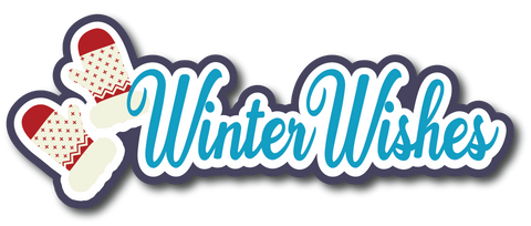 Winter Wishes - Scrapbook Page Title Sticker