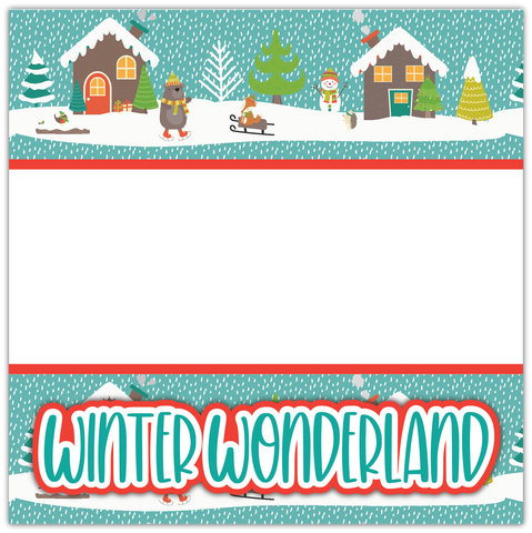 Winter Wonderland - Printed Premade Scrapbook Page 12x12 Layout