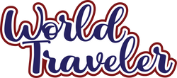 World Traveler - Scrapbook Page Title Sticker