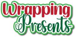 Wrapping Presents - Scrapbook Page Title Sticker