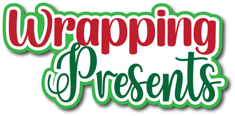 Wrapping Presents - Scrapbook Page Title Sticker